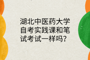 湖北中医药大学自考实践课和笔试考试一样吗?